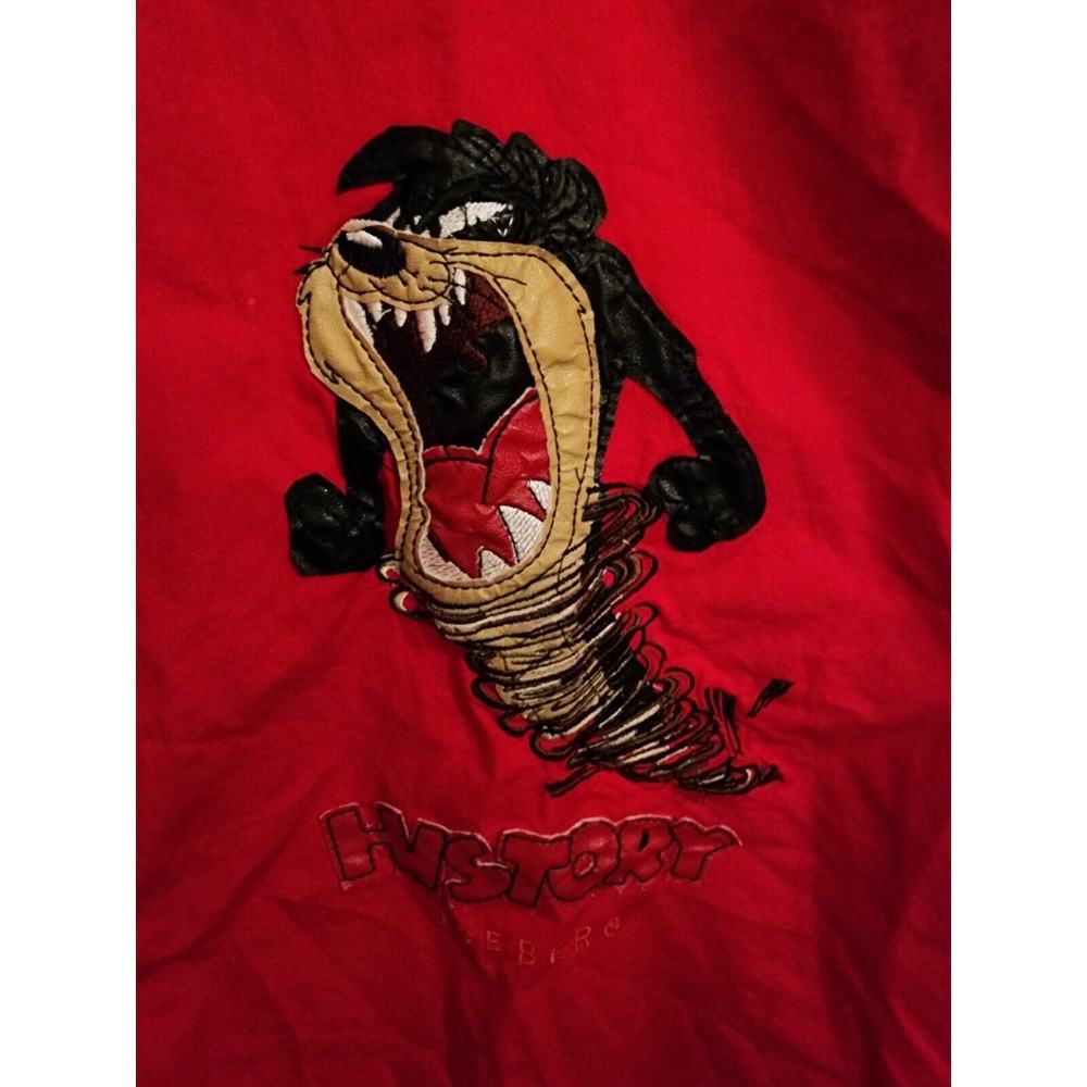 VINTAGE‎ Rare Iceberg Shirt Mens XXXL Red Button Up Short Sleeve Taz 90s - Picture 2 of 5